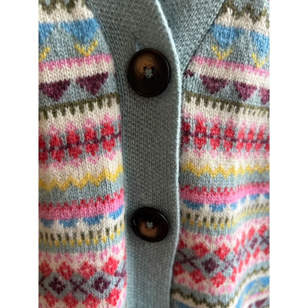 Boden Quinn Boyfriend Fair Isle Alpaca Wool Cardigan Medium cabincore grandpa - Picture 3 of 11